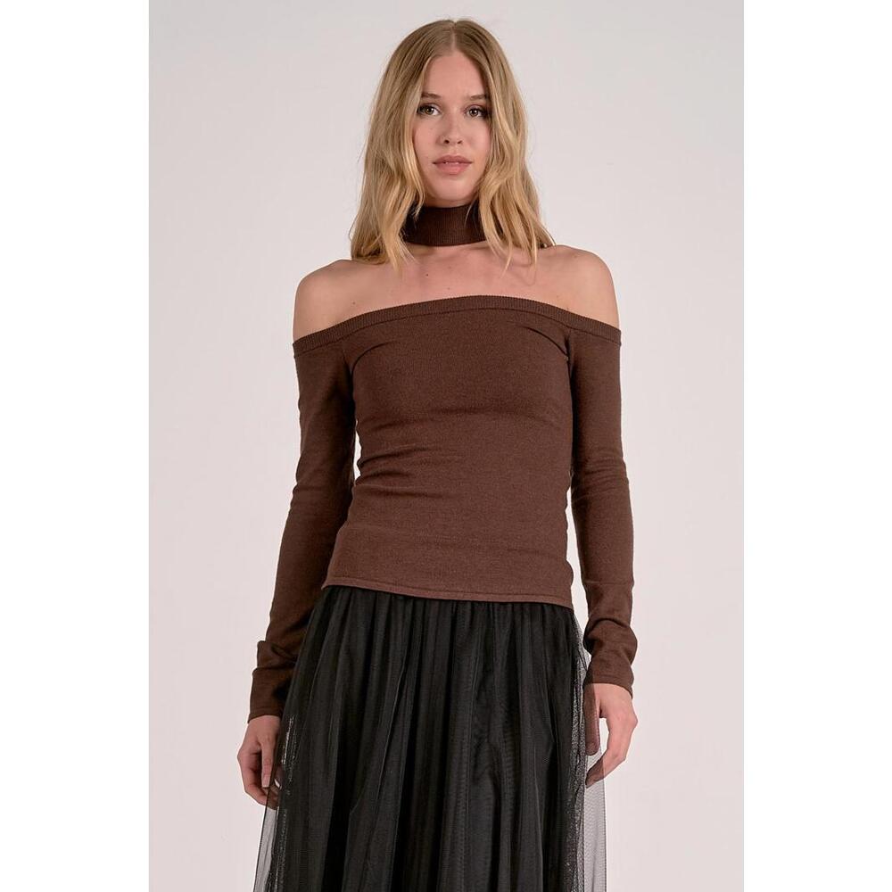 Choker neck sweater